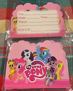 NEW Pack of 10 My Little Pony Birthday Invitations - Perfect for Party - Picture 1 of 1