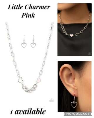 Collar Paparazzi LITTLE CHARMER Rosa Foto 1 de 2