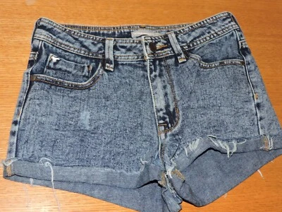 Pantalones Cortos de Jean Modernos de Diversión con Bolsillos de Lazo Lavado Med Pacsun Talla 5 100% Algodón Foto 1 de 3