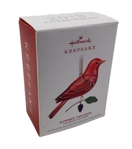 Hallmark Keepsake SUMMER TANAGER Red Cardinal 15th Beauty of Birds Series 2019 - Picture 1 of 9