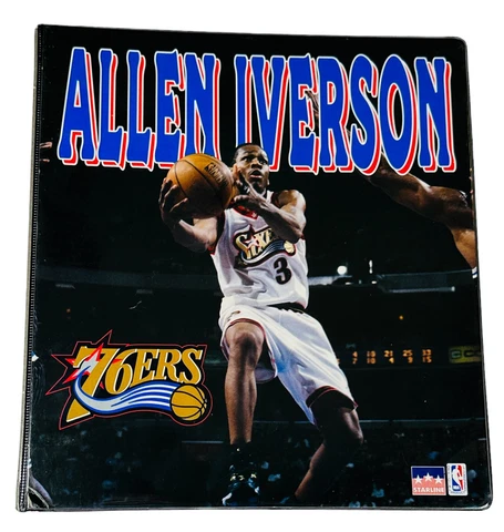 ALLEN IVERSON STARLINE 3 RING BINDER PHILADELPHIA 76ERS 1998 VTG NBA Philly Cover