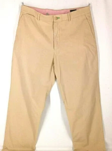 LILLY PULITZER Phipps Pant Mens Cuffed Flat Front Pants 36 (Actual 35x31) (Read) - Picture 1 of 11