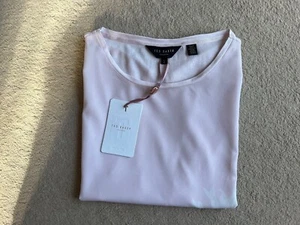 Ted Baker Women's Pearly Petal Print Tee Nude Pink UK 2 - Picture 1 of 5