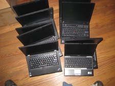 Lot Of 9 Mixed IBM Lenovo Thinkpads T420-SL400-T61-T30-T43 and 1 dell D430
