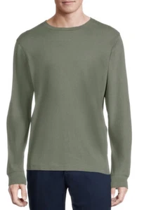 George Mens Long Sleeve Crew Neck Tee T-Shirt Olive Green Sz 3XL (54-56) - Picture 1 of 6