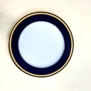 Plato de Cena Hutschenreuter Selb Baviera Monarca Oro Cobalto Decorado 158 - Imagen 1 de 5