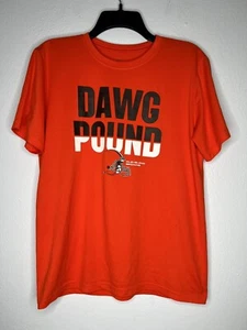 Nike Cleveland Browns Dawg Pound Graphic T Shirt Size Medium Playoffs Orange - Picture 1 of 4