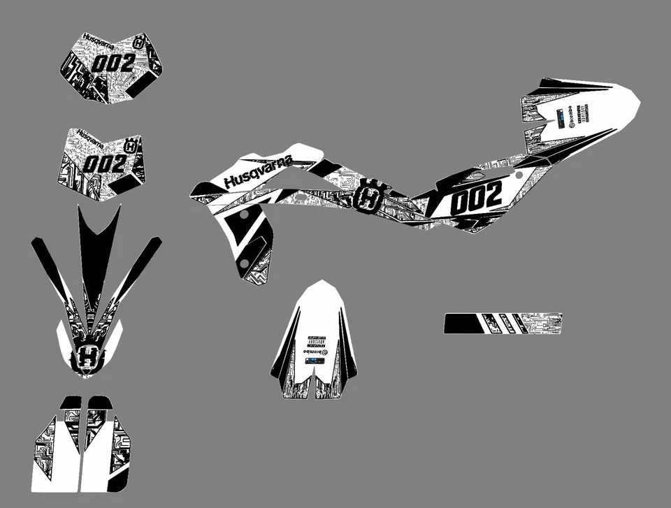 Kit Grafiche Husqvarna SM Wre WR Cr Smr 125 250 310 450 510 530 - Immagine 1 di 1