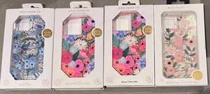 Lot of 4 New Rifle Paper Co Clear Garden Party iPhone 14 Pro Max 15 Plus XS Max - Picture 1 of 1