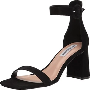 Sandalia de tacón para mujer Steve Madden Reverie, gamuza negra - EE. UU. 8,5 - Imagen 1 de 6