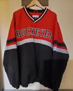 Ohio State University Buckeyes Pullover Jacket Size 3XL 58 Sports Scarlet Gray  - Picture 1 of 6