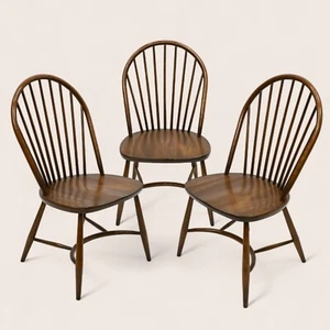 3 Ercol Windsor Bow Back Dining Chairs Golden Dawn Gold Label FREE UK Delivery - Picture 1 of 18