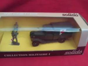 SOLIDO MILITARY 1: 50 SCALE CITROEN (ambulance) IN BOX W/SPARE DECALS & WEAPONS - Picture 1 of 8