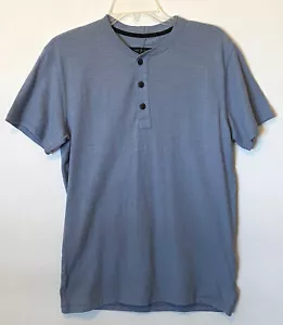 NEW Rag & Bone 3-Button Core Henley T-Shirt Blue Grey Slub Cotton Men's Small - Picture 1 of 14