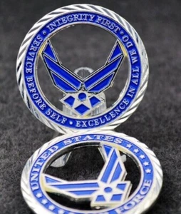 SET OF 2 USAF, AIR FORCE, Challenge coins. SET OF TWO COINS! - Picture 1 of 3