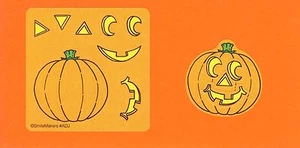 75 Haz tu propia calabaza Jack-O-Lantern - pegatinas - favoritos de fiesta - Imagen 1 de 1