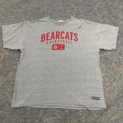 VTG Nike Team Jordan Cincinnati Bearcats Basketball T-Shirt Gray Men's XL Y2K - Image 1 of 4
