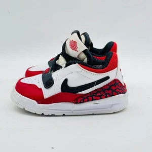 Jordan Shoes Boys 5C White Gym Red Black Leather Legacy 312 Low Lace-Up Sneakers - Picture 1 of 11