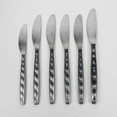 Lot Of 6 Noritake Silver La Seine (Stainless) Flatware Assorted Knives - Image 1 of 4