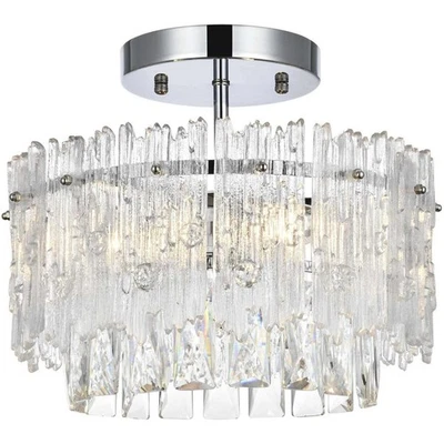 Elegant Lighting 1780F12C Emilia Flush Mount Chrome - Image 1 of 4