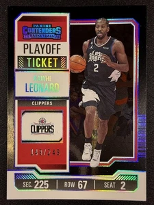 2023-24 Panini Contenders #80 Kawhi Leonard Playoff Ticket #/249 - Bild 1 von 2