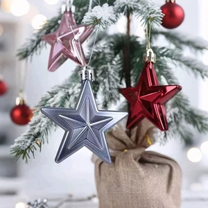 6 PIEZAS Navidad 3D Estrella Cinco Puntas Decoración Árbol de Navidad Colgante Adornos Regalos - Imagen 1 de 15