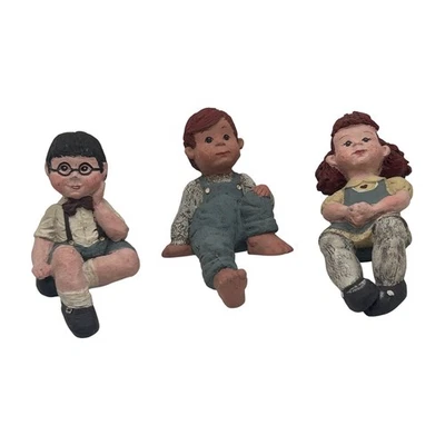 Sarah's Attic Set 3 Children Figurines Shelf Sitter USA cottagecore - Image 1 of 4