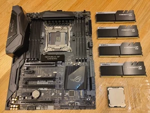 ASUS ROG STRIX X99 GAMING 2011 v3 WiFi / Intel i7-6850K / G.Skill 32GB - COMBO - Bild 1 von 17