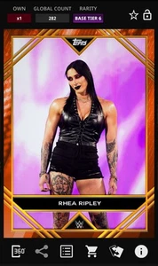Rhea Ripley - Series 2 Orange Tier 6 Limited - Topps Slam WWE 25 Digital - Imagen 1 de 1