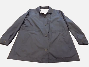Vtg London Fog Women’s Rain Coat Removable Warm Liner sz 11/12 Deep Blue EUC - Picture 1 of 8