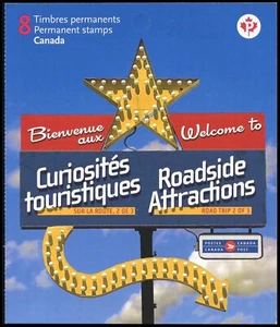 Canada Stamps -Booklet pane of 8 -Roadside Attractions #2401ax2 (BK432) -MNH - Picture 1 of 2