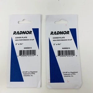 Lot Of 2 RADNOR COVER PLATE 2" x 4 1/4" Part # 64005014 - Picture 1 of 2