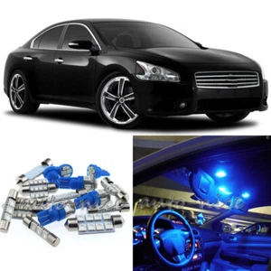 For 2009-2014 Nissan Maxima Premium Blue LED Interior Lights Kit 13 Pieces - Picture 1 of 8