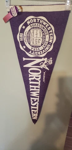 NORTHWESTERN WILDCATS ACADEMIA RETRO NCAA VINTAGE FELT PENNANT 4/29/22 Cover