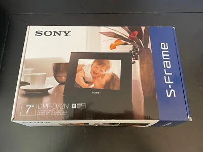 SONY S-FRAME 7" DIGITAL PHOTO PICTURE FRAME DISPLAY DPF-D72N BRAND NEW IN BOX - Image 1 of 4