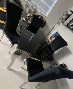 Modern glass dining set - Picture 1 of 3