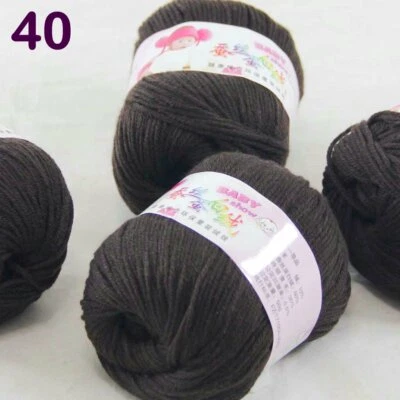Sale 4 Skeinsx50g Cashmere Silk Wool Children Hand Knit Blankets Crochet Yarn 40 - Image 1 of 4