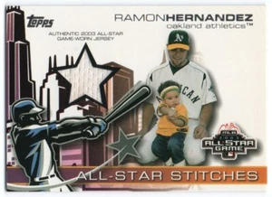Camiseta Topps All-Star Stitches 2004 reliquias #ASR-RH Ramón Hernández GU - Imagen 1 de 1