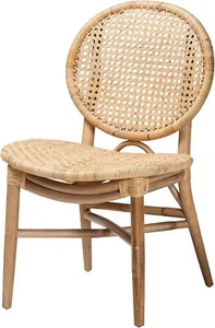 Baxton Studio Osaka Natural Rattan Dining Chair