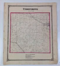 Antique 1874 Map of Union Grove County Illinois - by Warner & Beers, Chicago