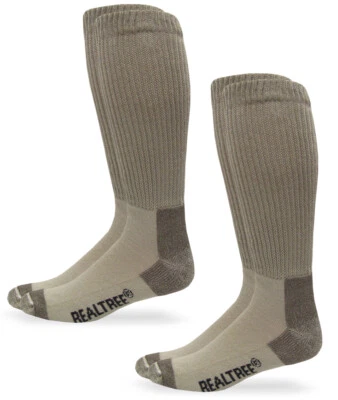 Realtree AP Mens Outdoor Non-Binding Lightweight Tall Boot Crew Socks 2 Pair - Image 1 of 4