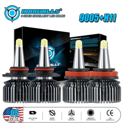 Kit de lâmpada de farol de LED 9005 H11 360° para Subaru Forester 2009-2018 feixe alto e baixo - Imagem 1 de 4