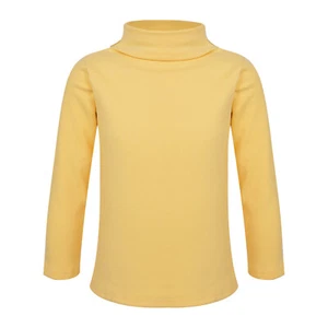 Boys Girls Solid Color Turtleneck T-Shirt Tops Cotton Mock Neck Long Sleeve Tops - Picture 1 of 60