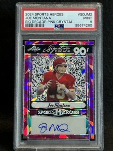 2024 Sports Hereos Joe Montana Signature Decade-Pink Crystal /6 PSA 9 Pop 1 - Picture 1 of 3