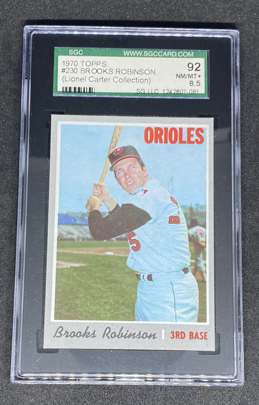 1970 Topps #230 Brooks Robinson SGC 8.5 NM-MT 92 Oriole Lionel Carter Collection