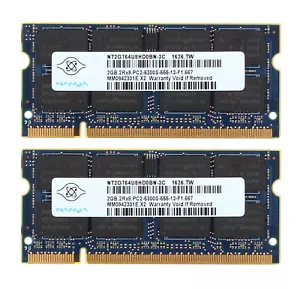 4GB Nanya 2x 2GB PC2-5300 2Rx8 DDR2 667Mhz 200Pin Memory RAM Laptop SO-DIMM 1.8V - Picture 1 of 6