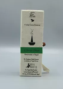 Incienso cono de hierbas Clary Sage de agricultor nepalí - Imagen 1 de 3