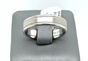 Scott Kay 19k White Gold Men's Wedding Band, 10.5gm, Size 10, S12854 - Picture 1 of 5