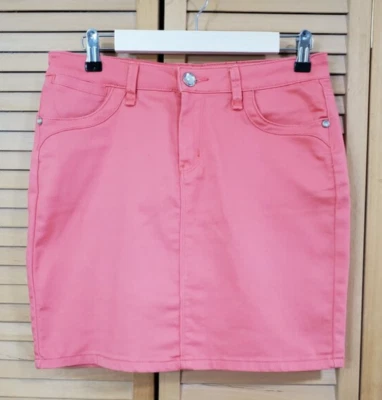Venus Women's Coral Denim Mini Skirt Size 8 - Image 1 of 4