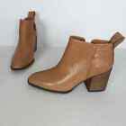 Vionic Lyssa Bootie Toffee Distressed Leather Shoes Size US8 UK6 EU39 NWOT